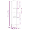 Baderomsskap hvit 30x30x190 cm konstruert tre