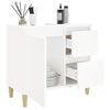 Baderomsskap hvit 65x33x60 cm konstruert tre