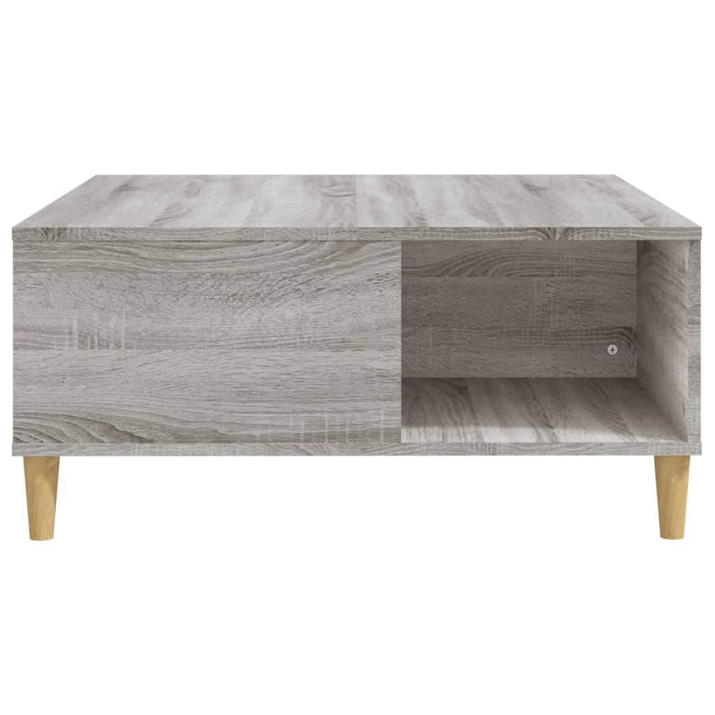 Salongbord grå sonoma 80x80x36,5 cm konstruert tre