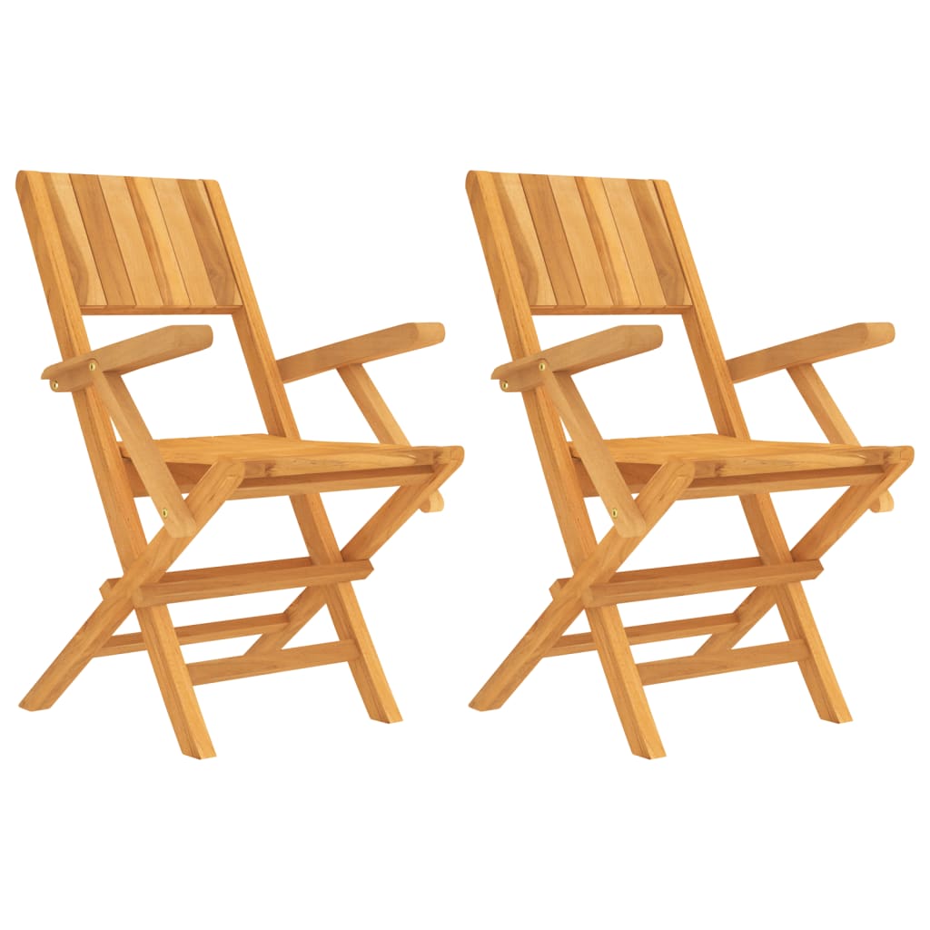 Klappstoler 2 stk 55x61x90 cm heltre teak