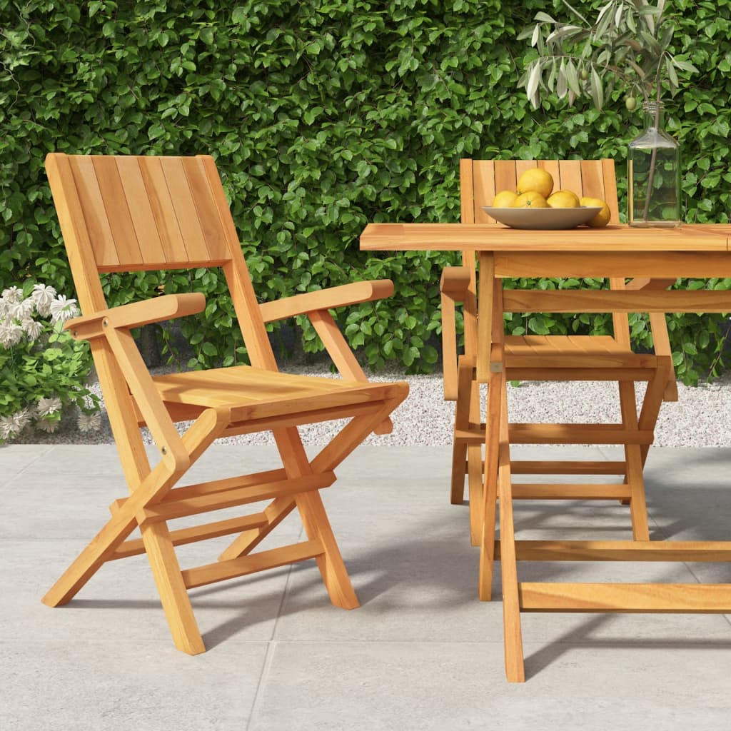 Klappstoler 2 stk 55x61x90 cm heltre teak