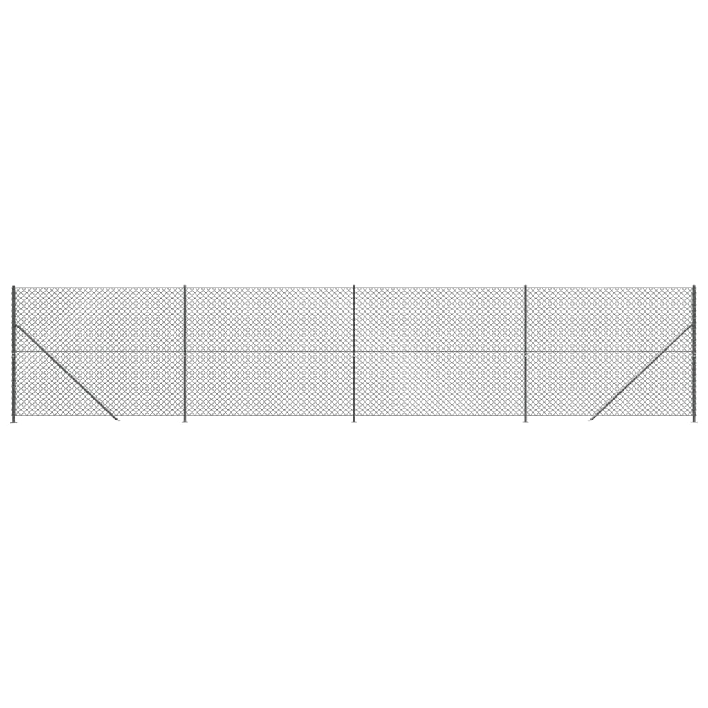 Kjettinggjerde med flens antrasitt 1,6x10 m