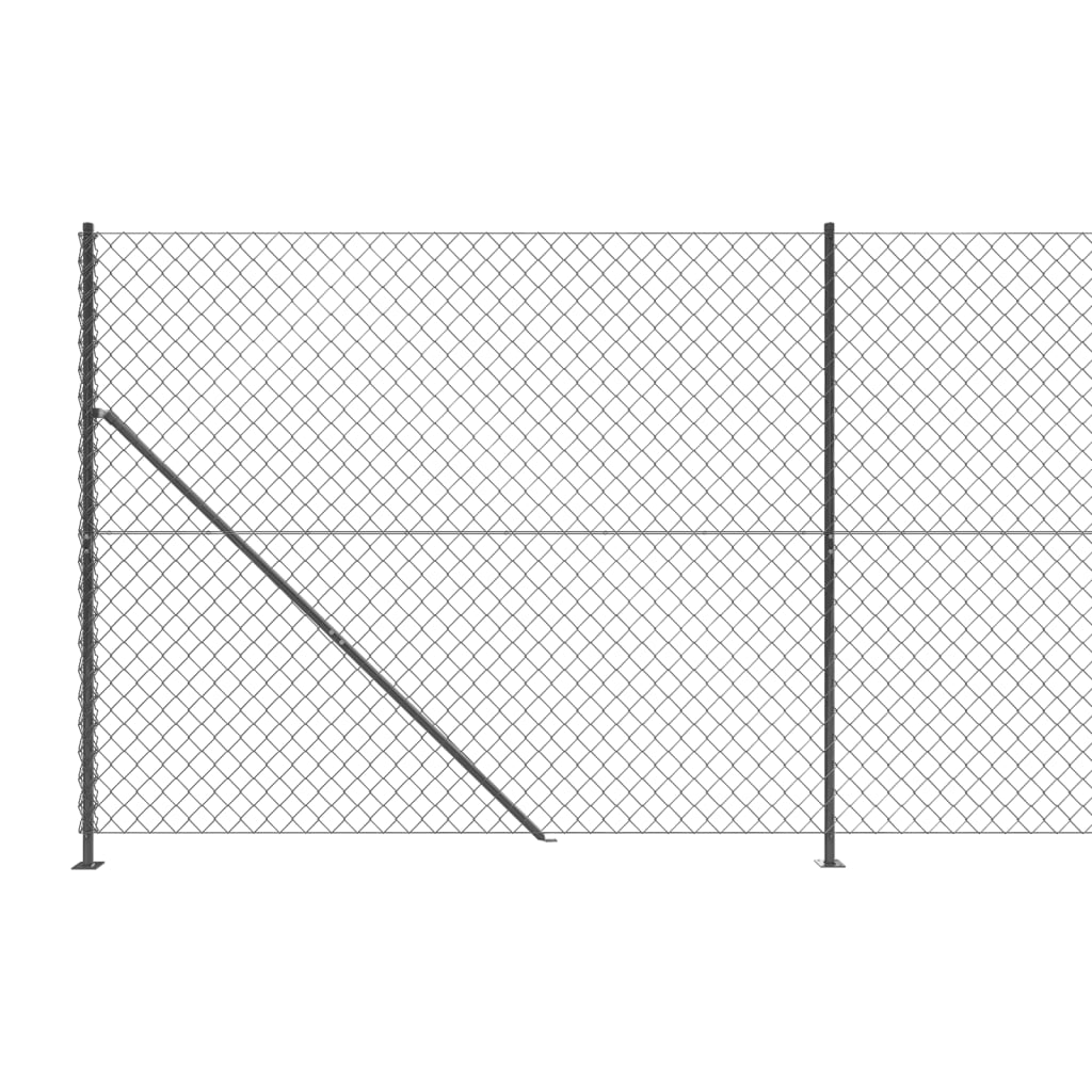 Kjettinggjerde med flens antrasitt 1,4x25 m