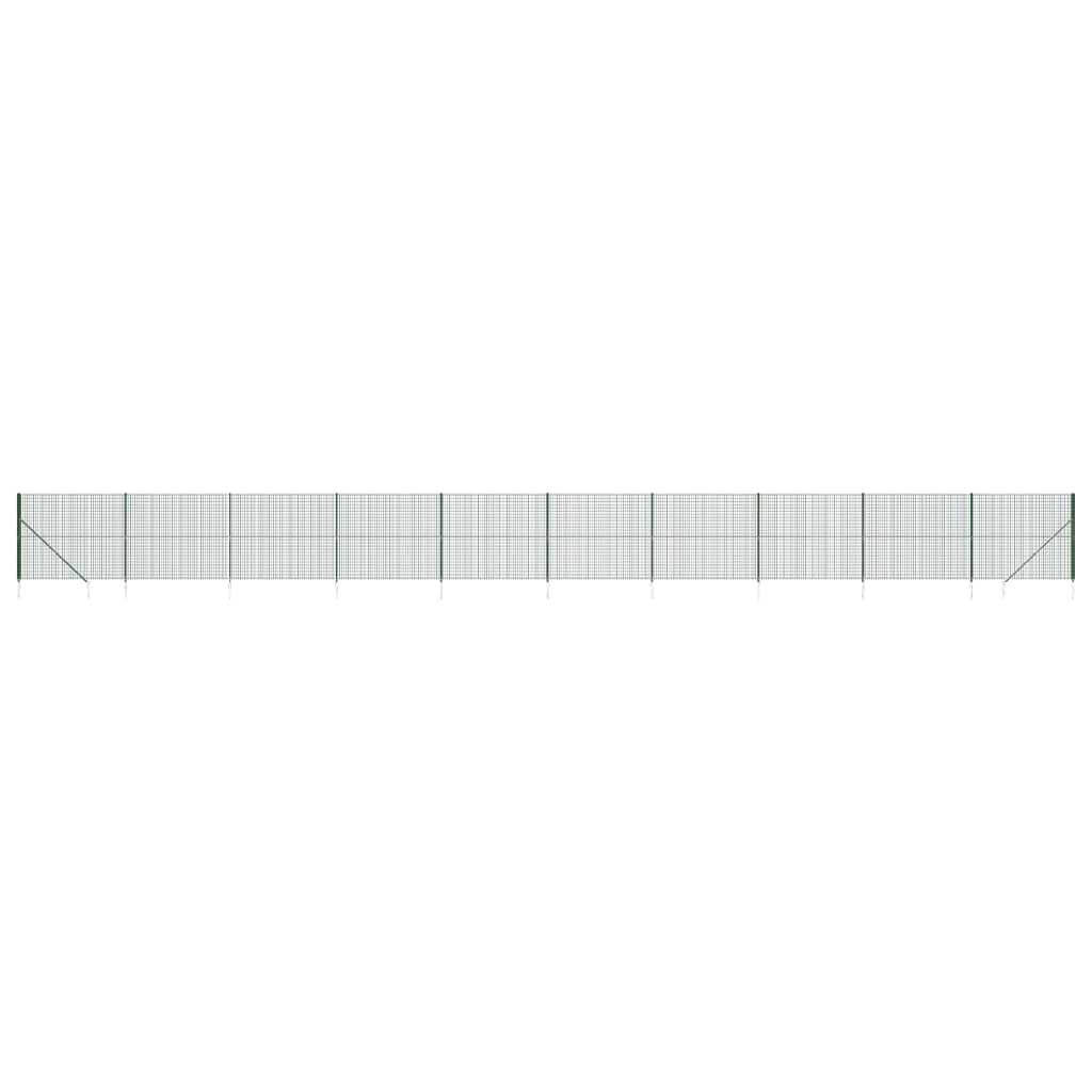 Nettinggjerde med stolpespyd grønn 1,6x25 m