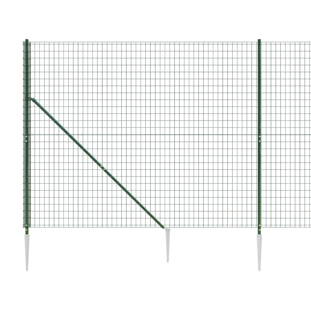 Nettinggjerde med stolpespyd grønn 1,6x25 m
