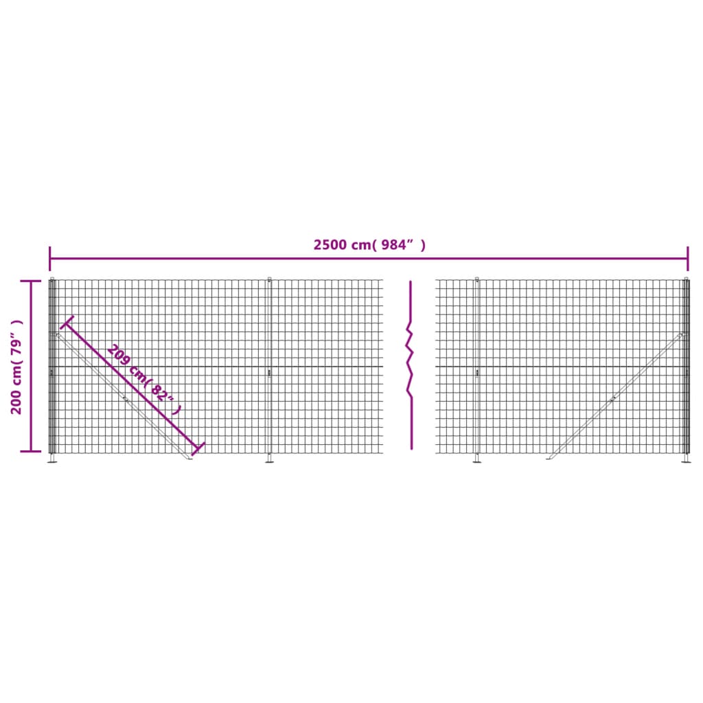 Nettinggjerde med flens grønn 2x25 m