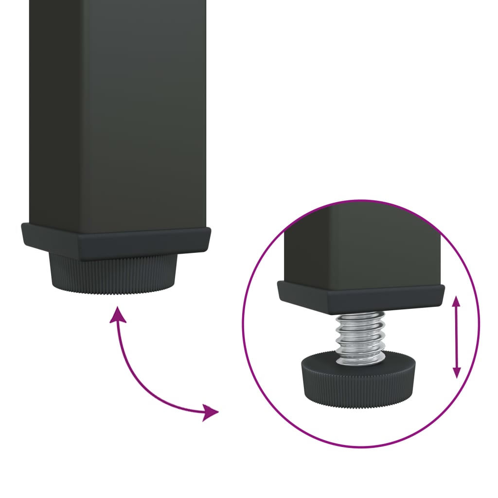 Nattbord svart 50x35x60 cm glass og stål