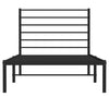Sengeramme i metall med hodegavl svart 75x190 cm