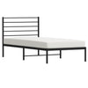 Sengeramme i metall med hodegavl svart 100x190 cm
