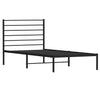 Sengeramme i metall med hodegavl svart 100x190 cm