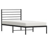 Sengeramme i metall med hodegavl svart 100x200 cm