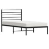 Sengeramme i metall med hodegavl svart 107x203 cm