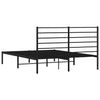 Sengeramme i metall med hodegavl svart 120x190 cm