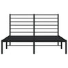 Sengeramme i metall med sengegavl svart 120x200 cm
