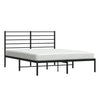 Sengeramme i metall med hodegavl svart 135x190 cm