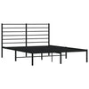 Sengeramme i metall med hodegavl svart 135x190 cm