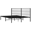 Sengeramme i metall med hodegavl svart 135x190 cm