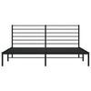Sengeramme i metall med sengegavl svart 193x203 cm