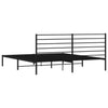 Sengeramme i metall med sengegavl svart 193x203 cm