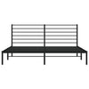Sengeramme i metall med sengegavl svart 200x200 cm