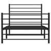 Sengeramme i metall med hode- og fotgavl svart 100x190 cm