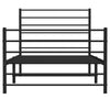 Sengeramme i metall med hode- og fotgavl svart 107x203 cm