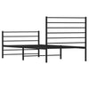 Sengeramme i metall med hode- og fotgavl svart 107x203 cm