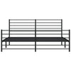 Sengeramme i metall uten madrass med fotgavl svart 180x200 cm