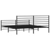 Sengeramme i metall uten madrass med fotgavl svart 180x200 cm