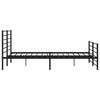 Sengeramme i metall med hode- og fotgavl svart 200x200 cm