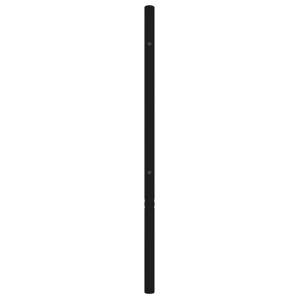 Utskiftbar sengegavl i metall svart 200 cm