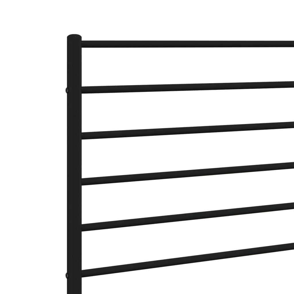 Utskiftbar sengegavl i metall svart 200 cm