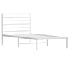 Sengeramme i metall med hodegavl hvit 90x190 cm