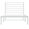 Sengeramme i metall med hodegavl hvit 107x203 cm