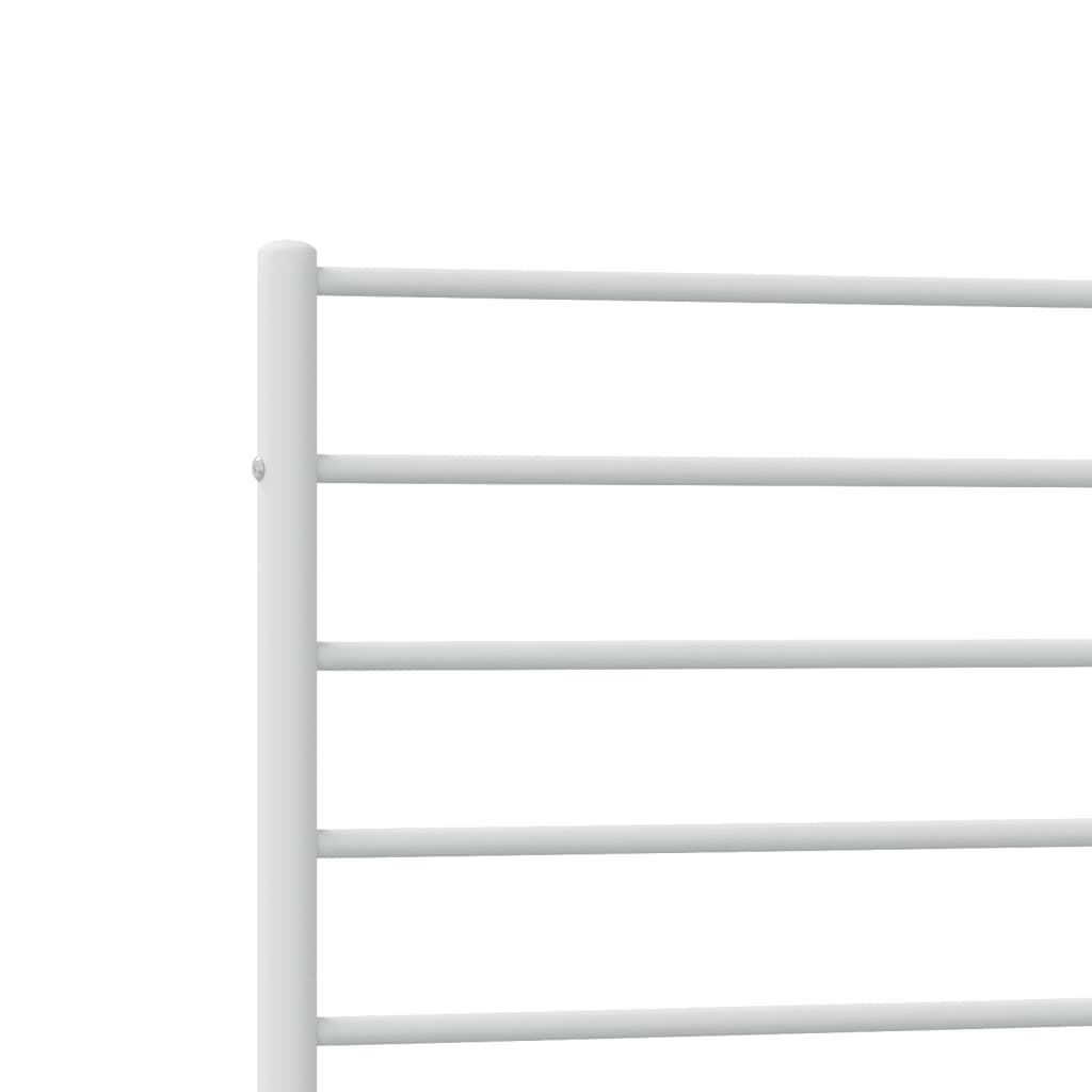 Sengeramme i metall med hode- og fotgavl hvit 100x200 cm
