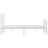 Sengeramme i metall med hode- og fotgavl hvit 120x200 cm