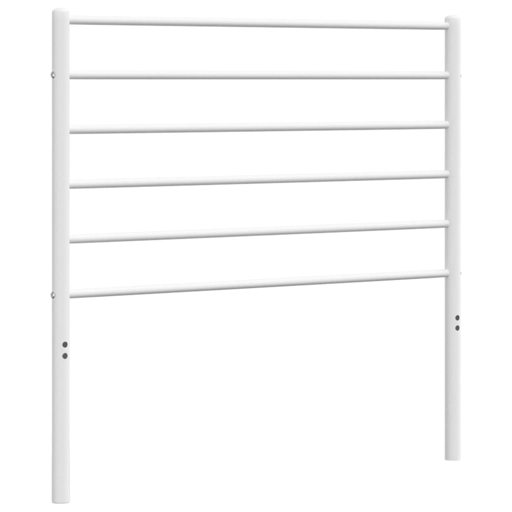 Utskiftbar sengegavl i metall hvit 80 cm