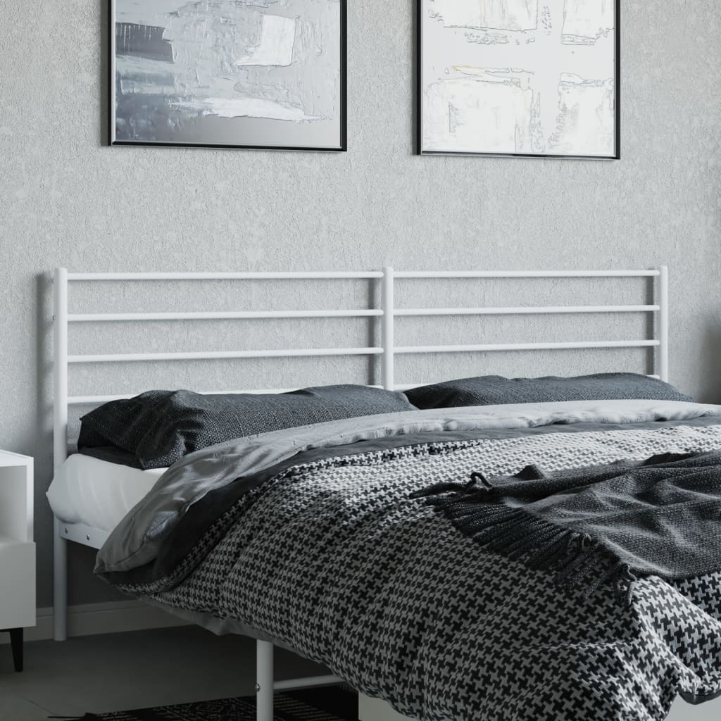 Utskiftbar sengegavl i metall hvit 193 cm