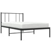 Sengeramme i metall med hodegavl svart 75x190 cm