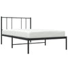 Sengeramme i metall med hodegavl svart 80x200 cm