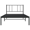 Sengeramme i metall med hodegavl svart 80x200 cm