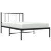 Sengeramme i metall med hodegavl svart 100x190 cm