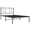 Sengeramme i metall med hodegavl svart 100x190 cm