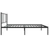 Sengeramme i metall med hodegavl svart 100x190 cm