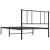 Sengeramme i metall med hodegavl svart 100x190 cm