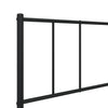 Sengeramme i metall med hodegavl svart 100x190 cm