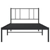 Sengeramme i metall med hodegavl svart 107x203 cm