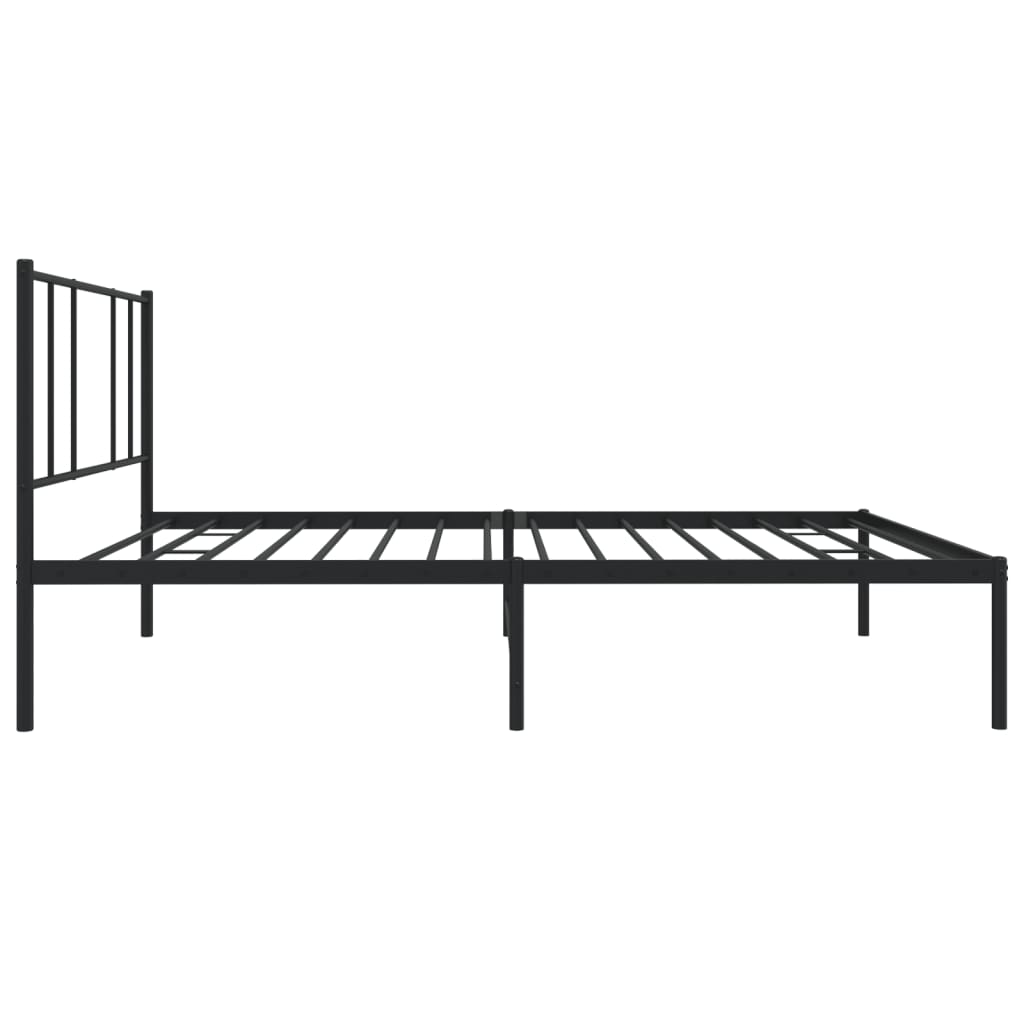 Sengeramme i metall med hodegavl svart 107x203 cm