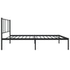 Sengeramme i metall med hodegavl svart 107x203 cm