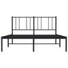 Sengeramme i metall med hodegavl svart 120x190 cm